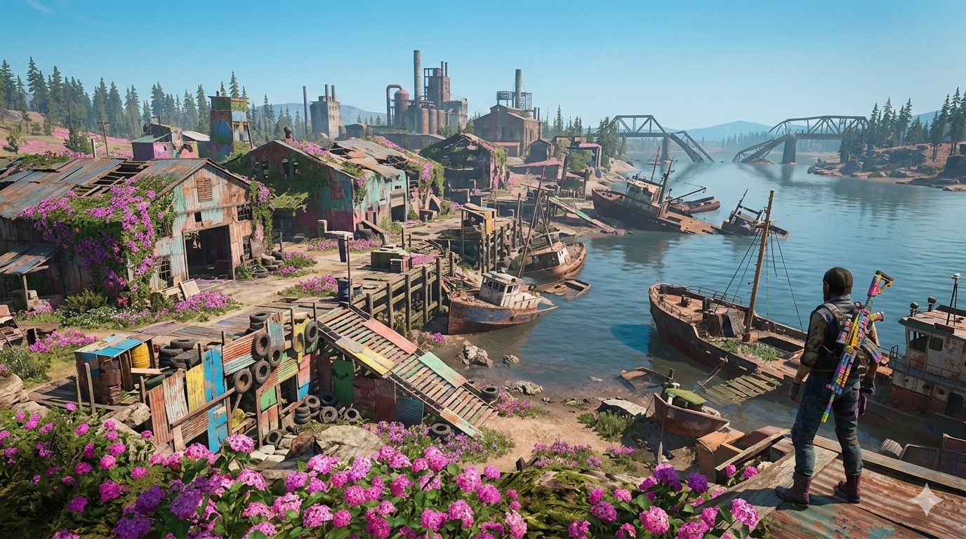 港の風景(核戦争後) | の人気AIイラスト・グラビア