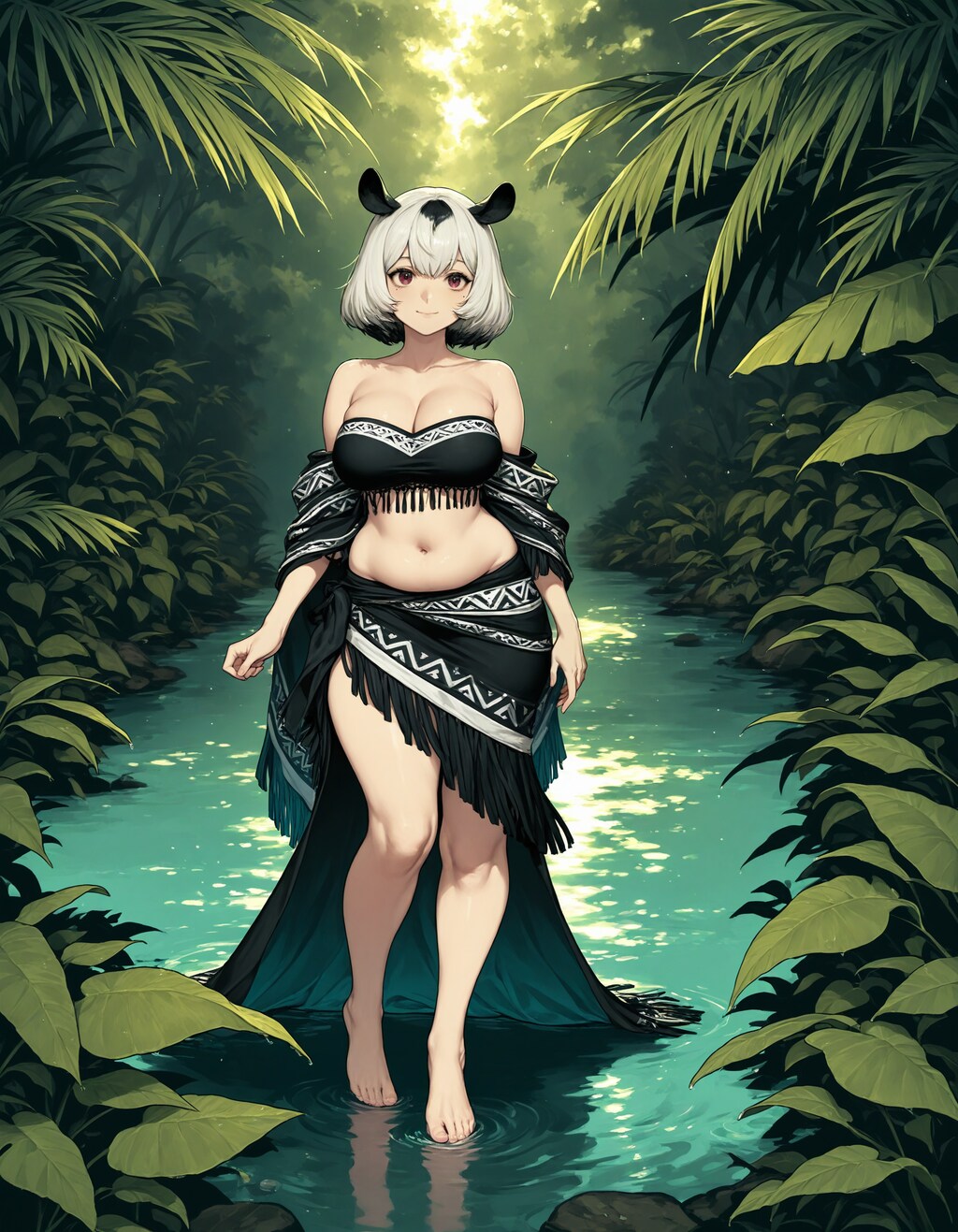 おなか回りがセンシティブなバク娘さん