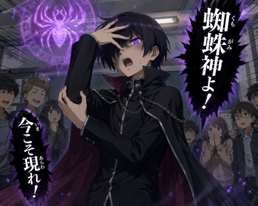 人前で中二病