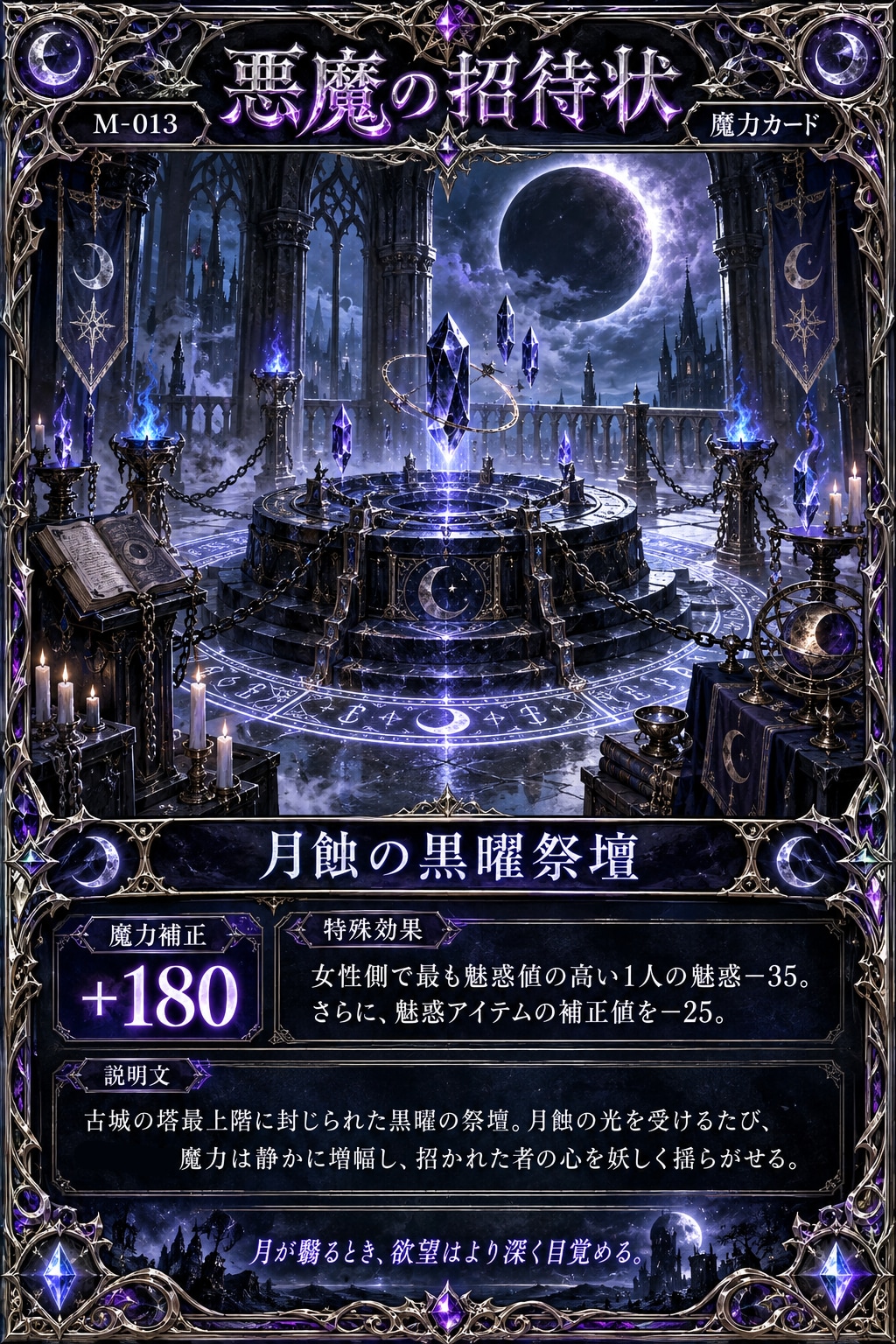 『悪魔の招待状』魔力カード