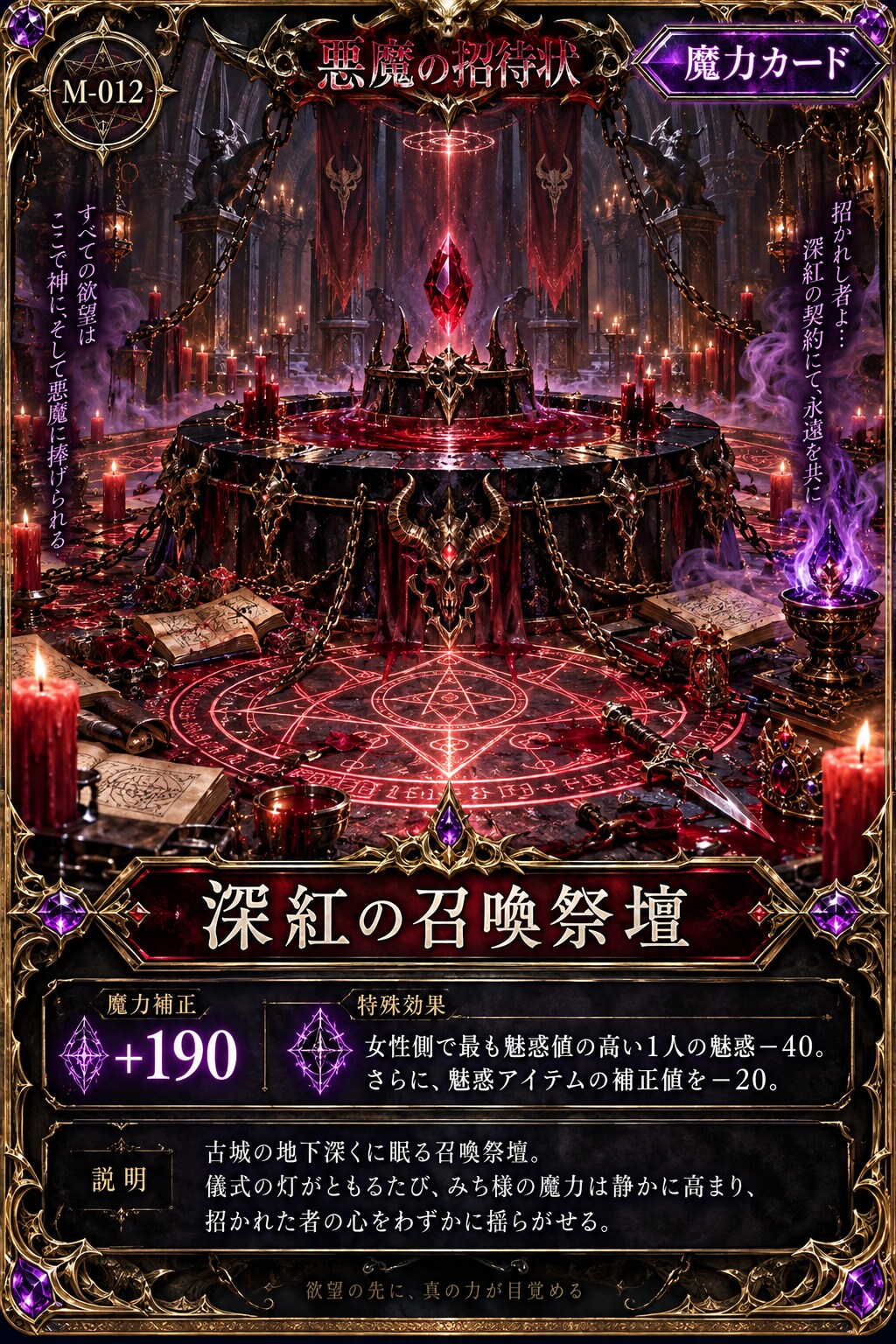『悪魔の招待状』魔力カード