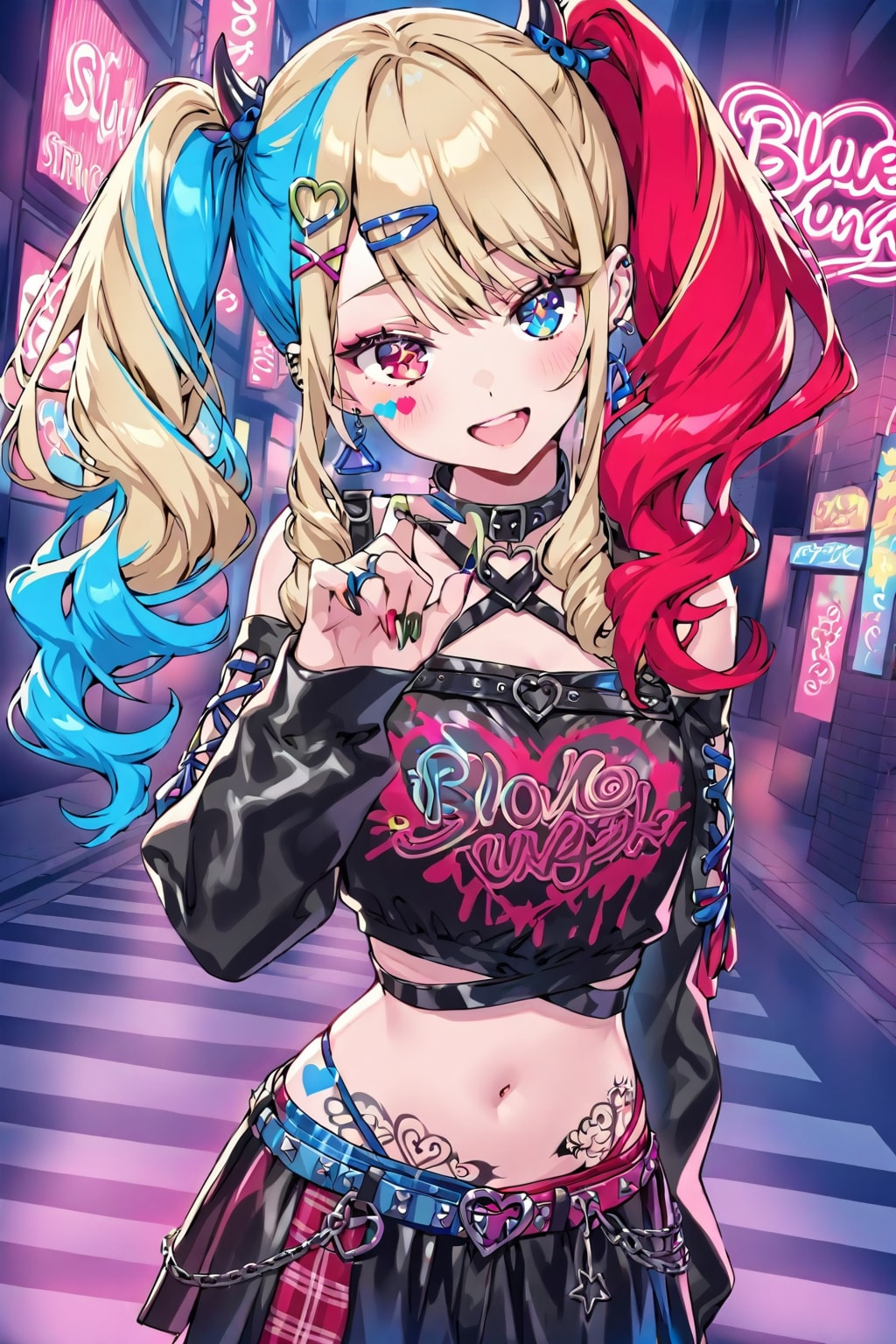 ネオン街のギャル (≧‪⩌≦꒢* )ｷｬﾊｯ