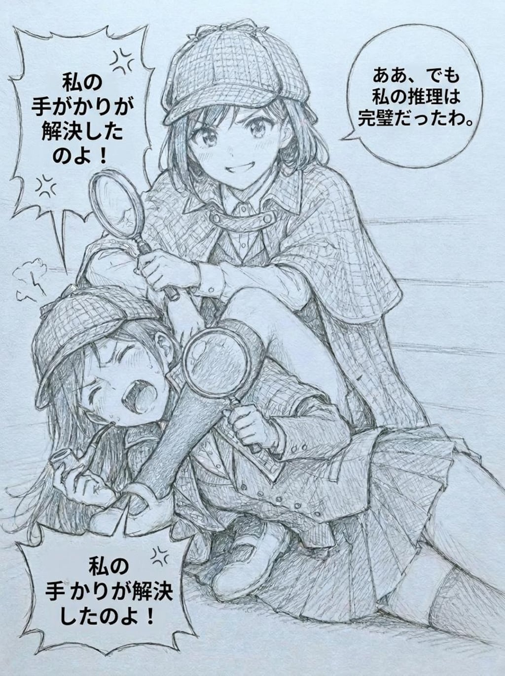 探偵JKプロレス漫画風