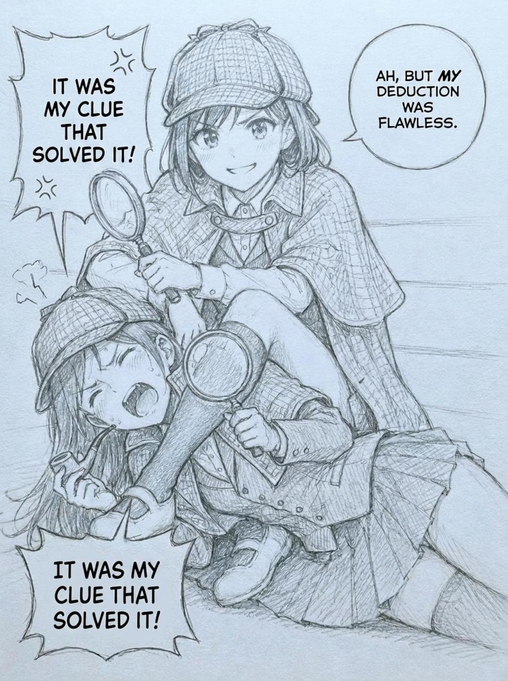 探偵JKプロレス漫画風