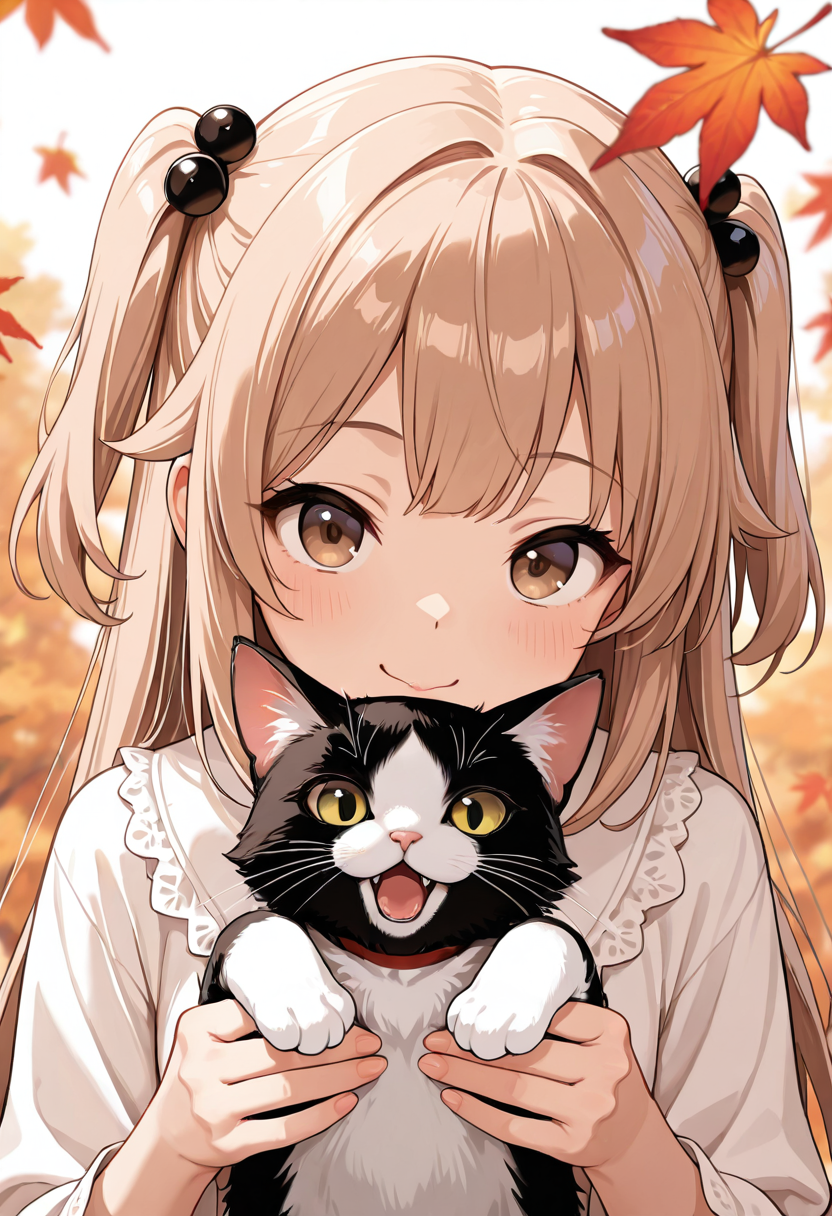 秋の日と猫と私