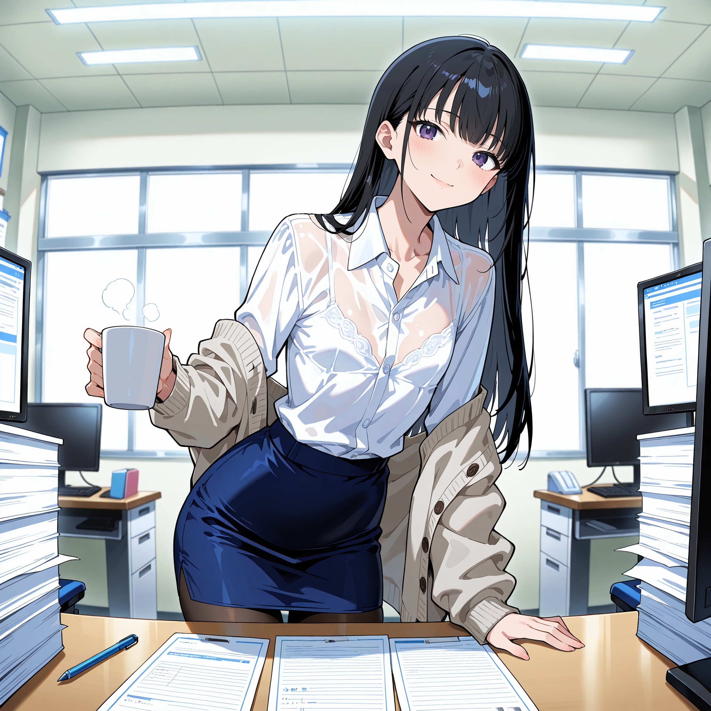 黒髪×貧乳 | の人気AIイラスト・グラビア