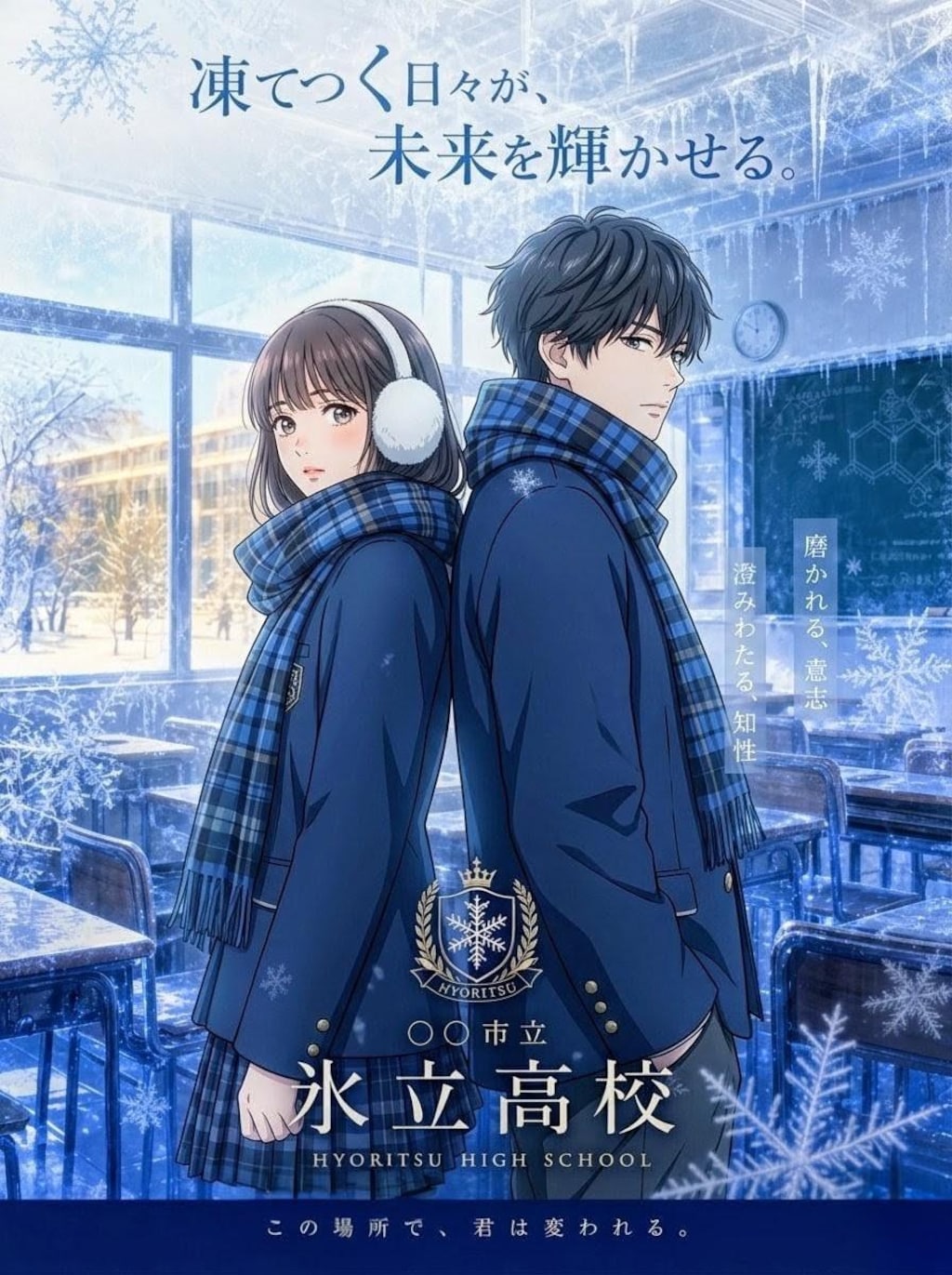 氷立高校 制服紹介　&　学校案内ポスター