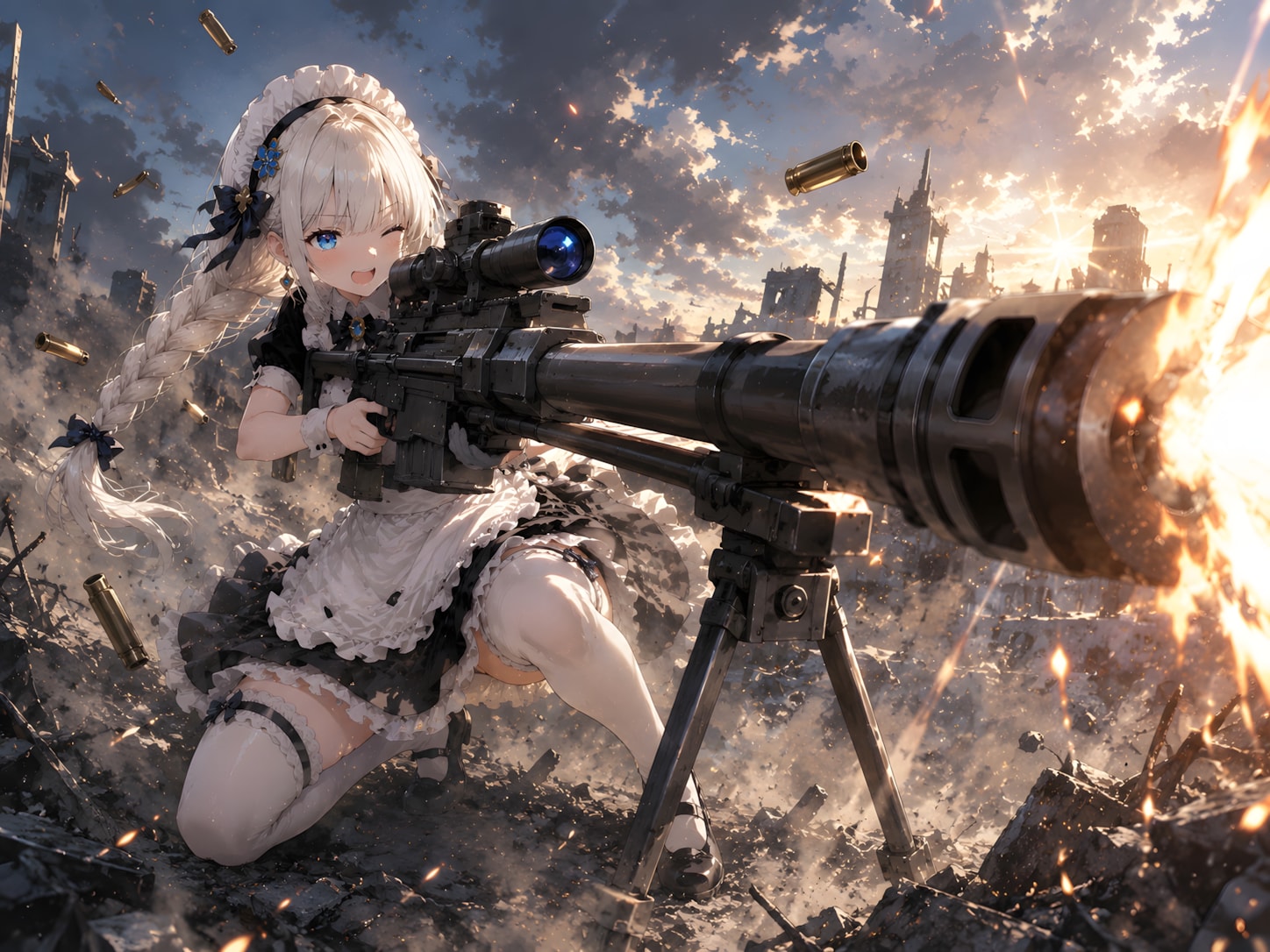 対戦車ライフルとメイドさん