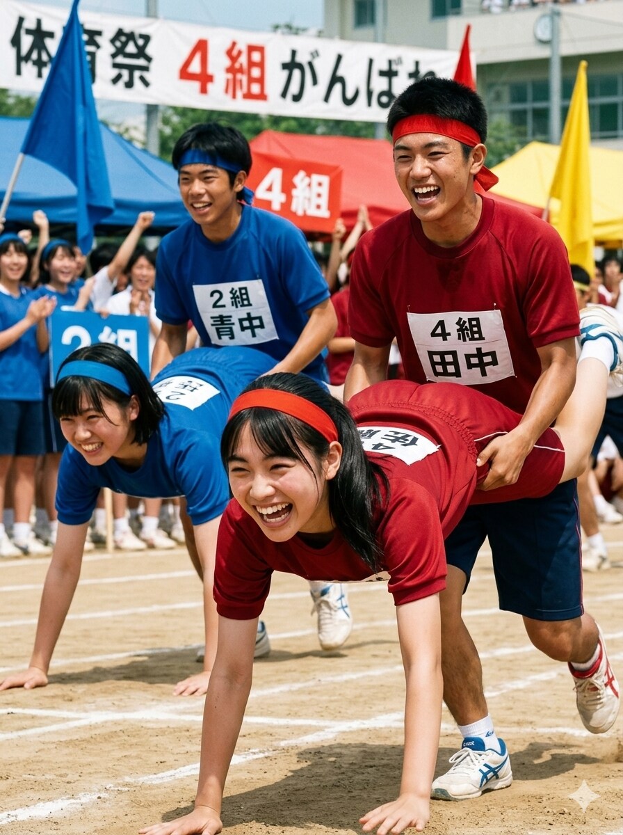 体育祭　～手押し車競争～