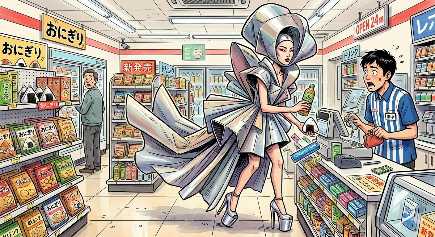 もしアヴァンギャルドなモデルがコンビニにいたら | の人気AIイラスト・グラビア