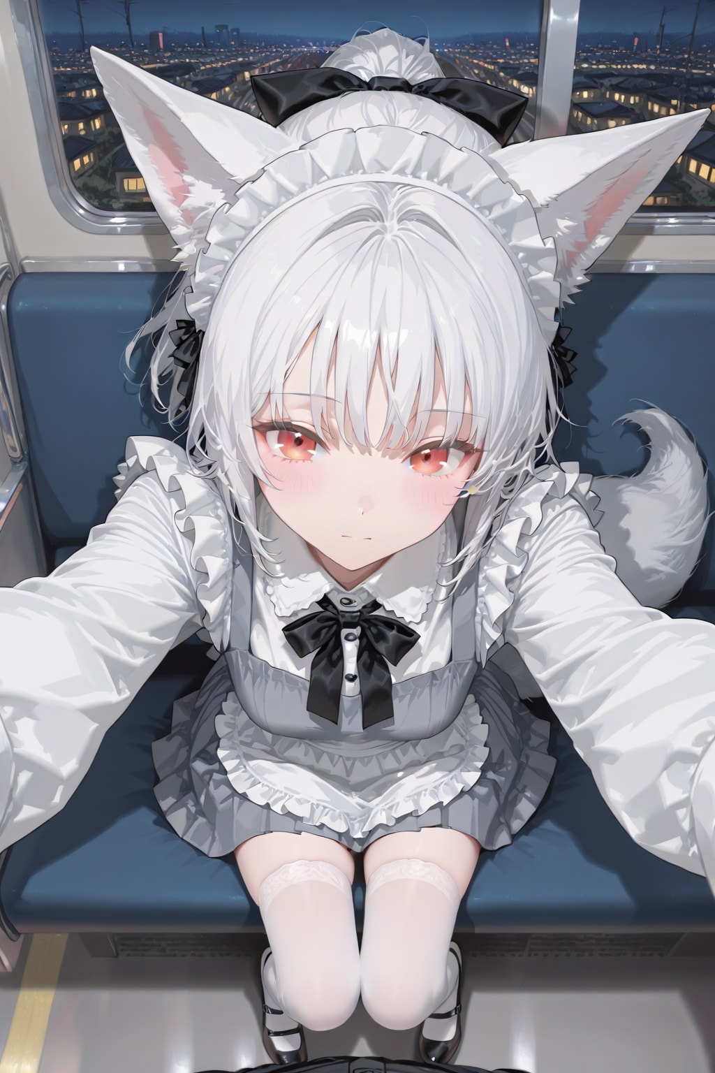 夕方の電車 | の人気AIイラスト・グラビア