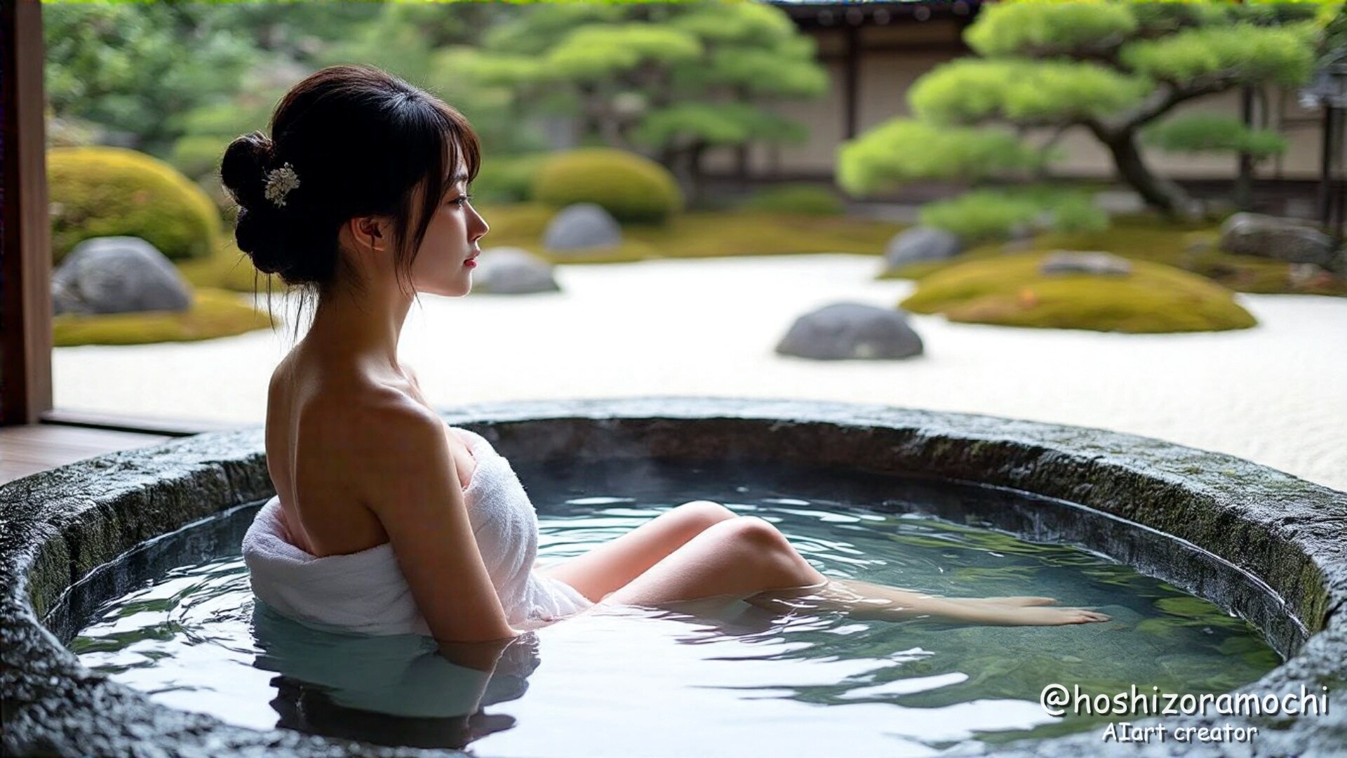 石庭に咲く一輪の華