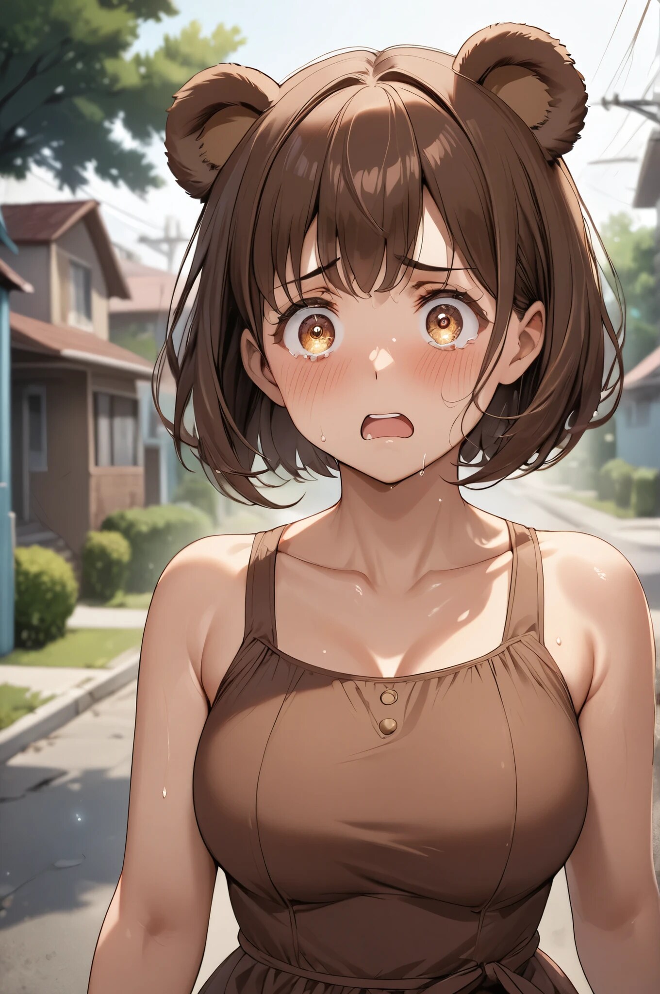 街に迷い出たクマ娘