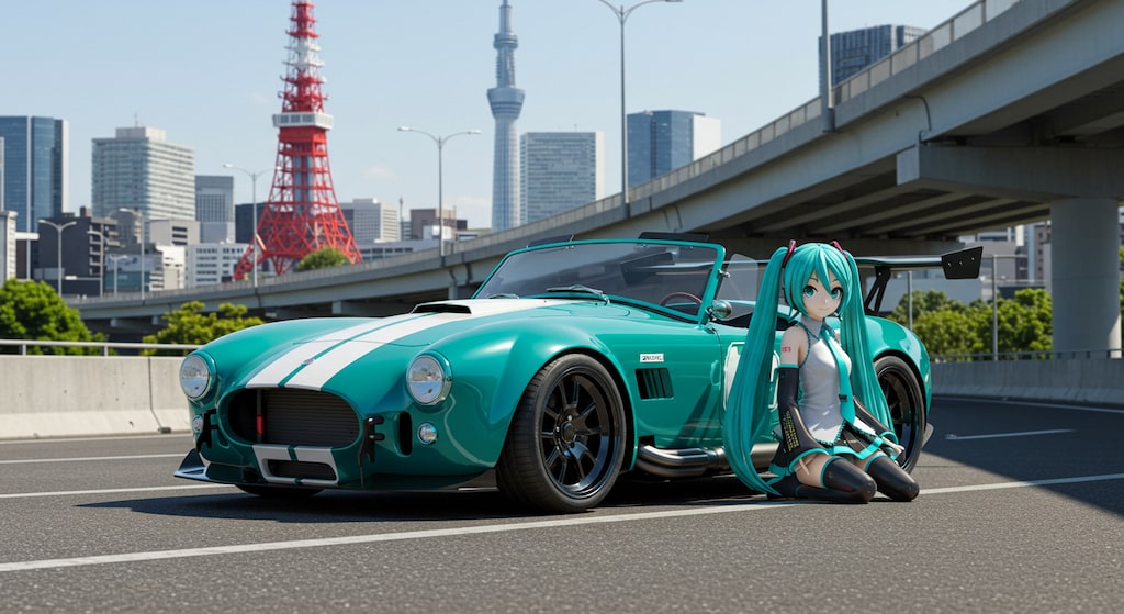 初音ミクとシェルビーコブラ