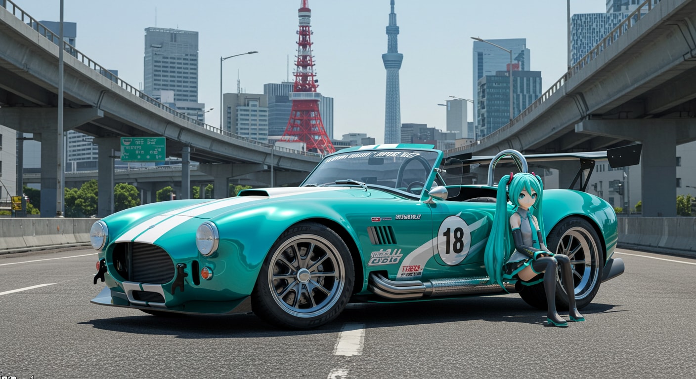 初音ミクとシェルビーコブラ | の人気AIイラスト・グラビア