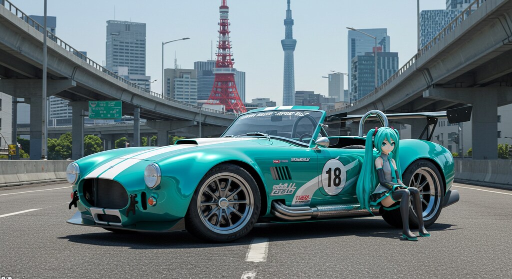 初音ミクとシェルビーコブラ