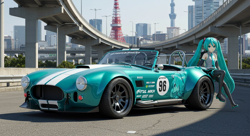 初音ミクとシェルビーコブラ