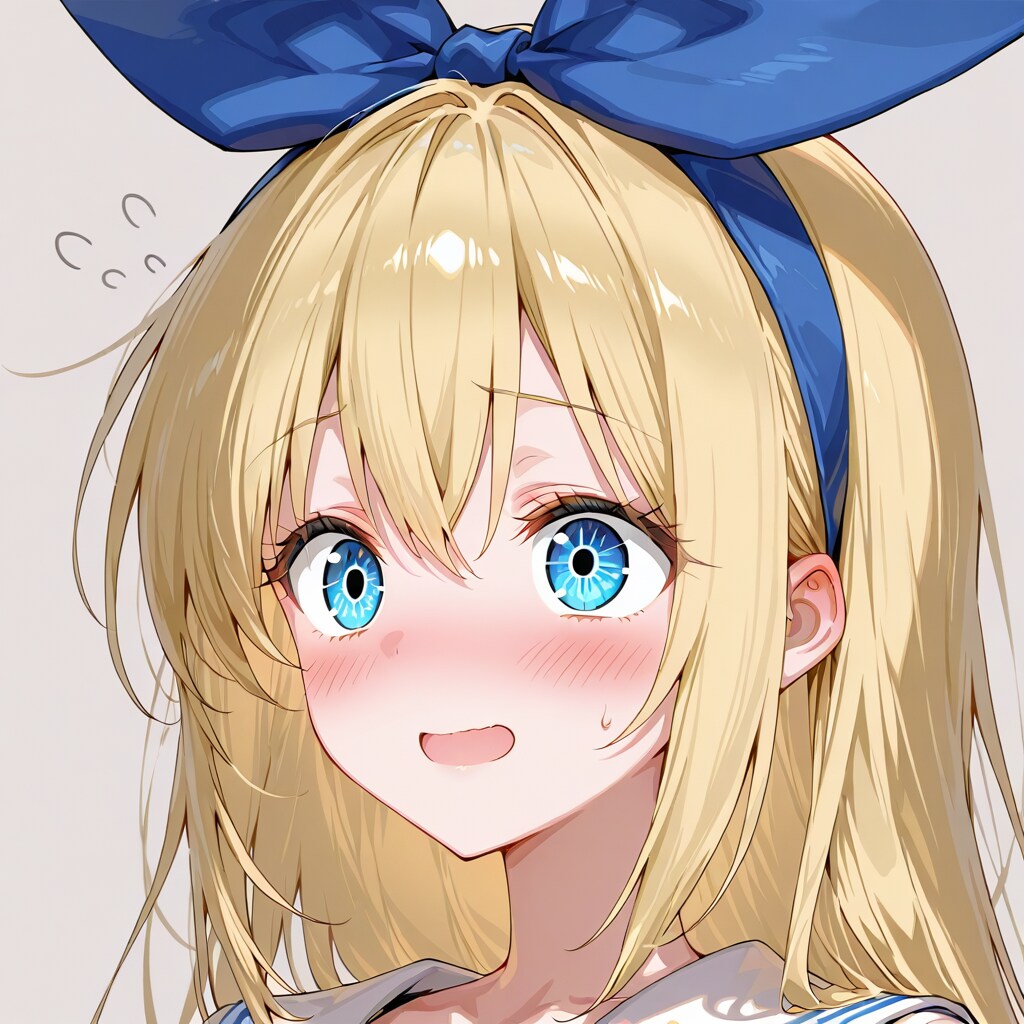 褒められて照れる女の子