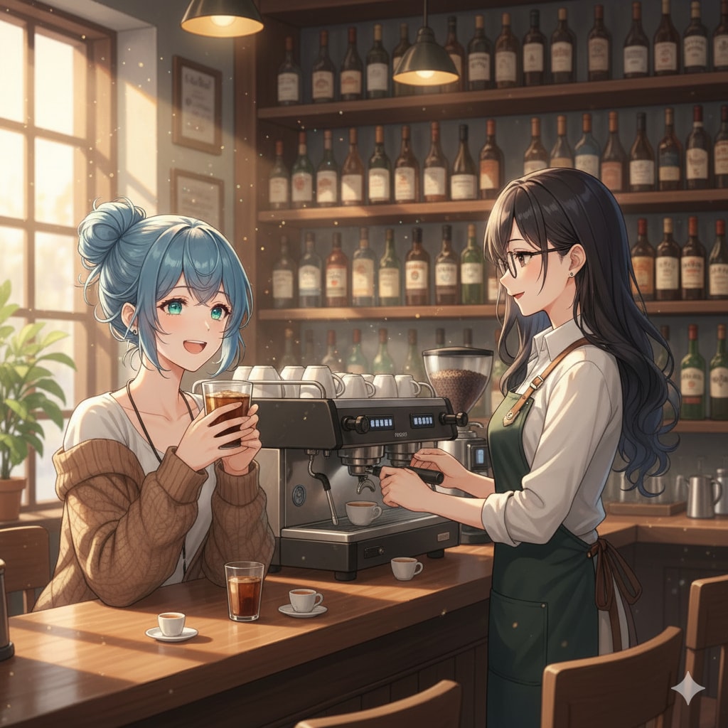 淑女さんとカフェで | の人気AIイラスト・グラビア