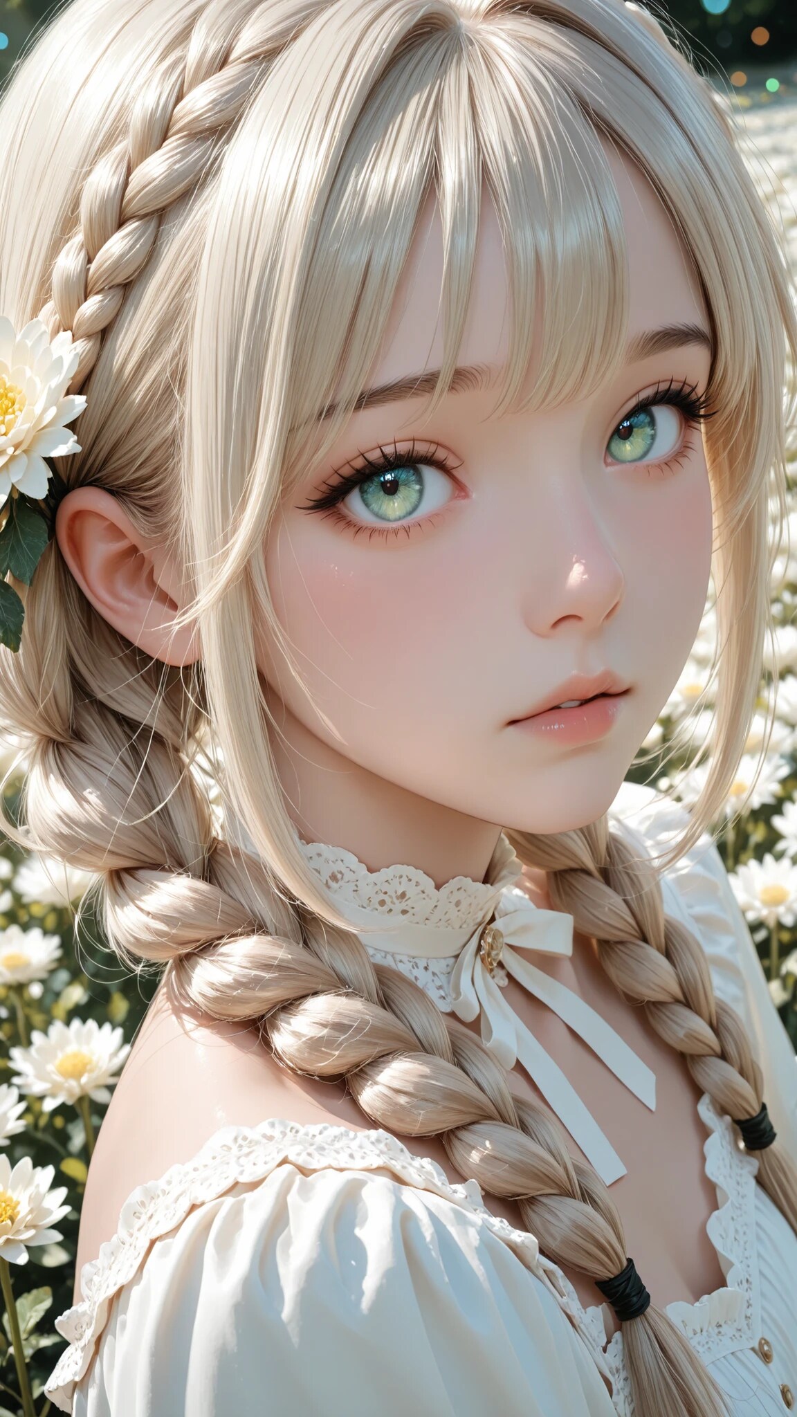 ひだまりの白花