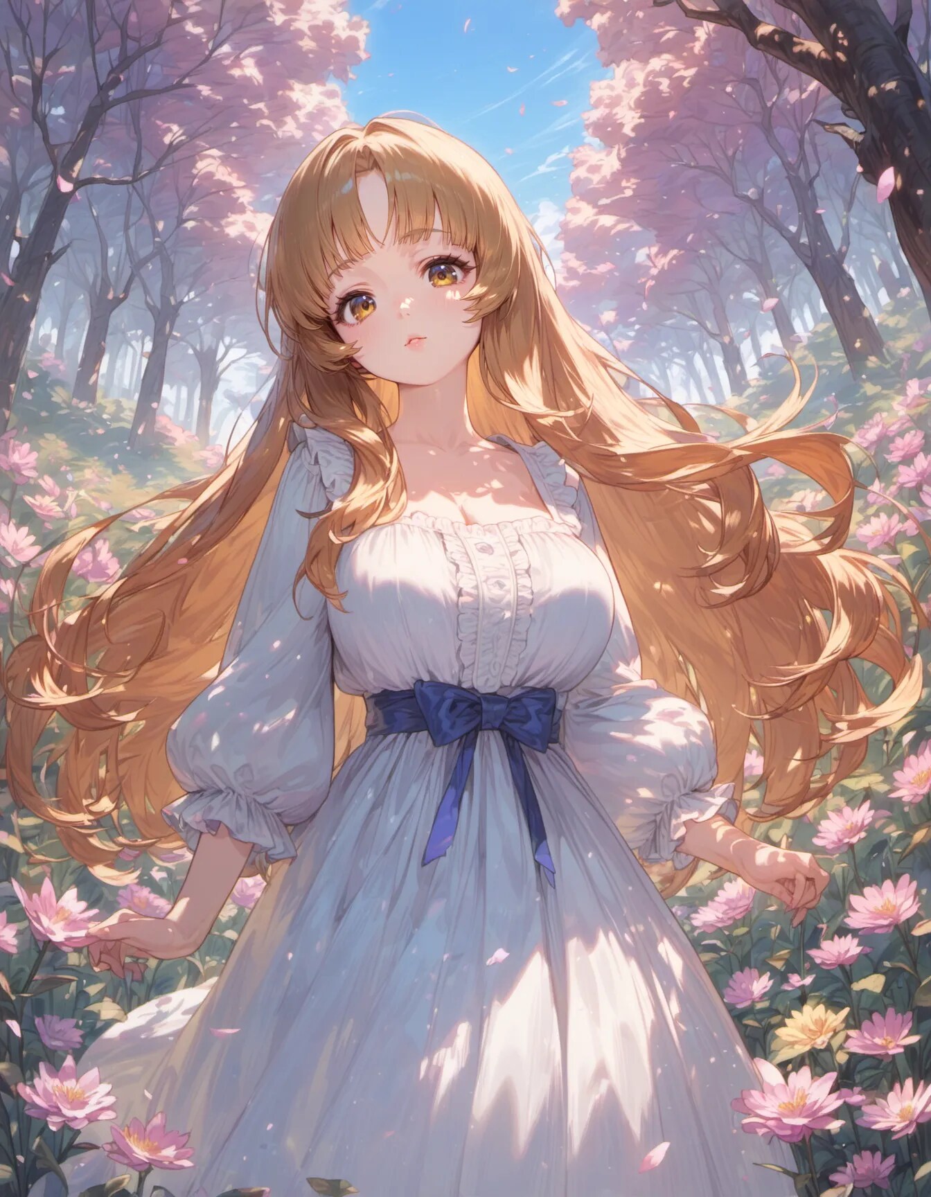 Blossoms Along the Quiet Road