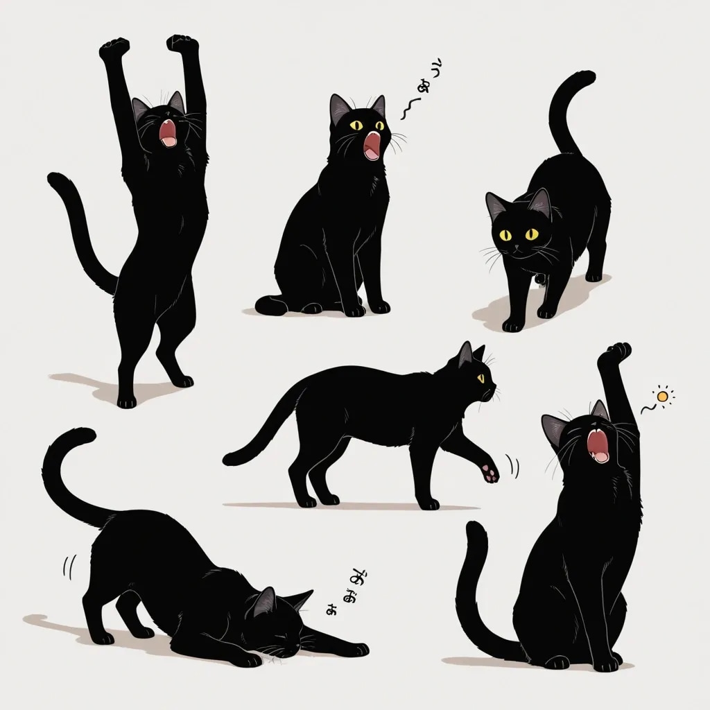 黒猫バリエーション