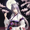 夜桜　少女 2枚目