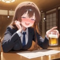 お酒を飲みながらミーティングをする桐島さん 5枚目