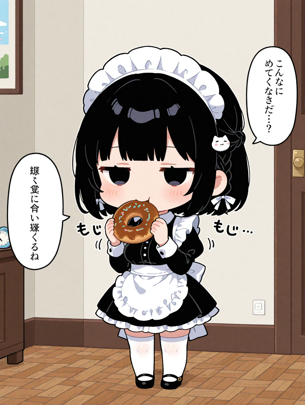 ジト目なるもドーナツを食べるりねちゃん
