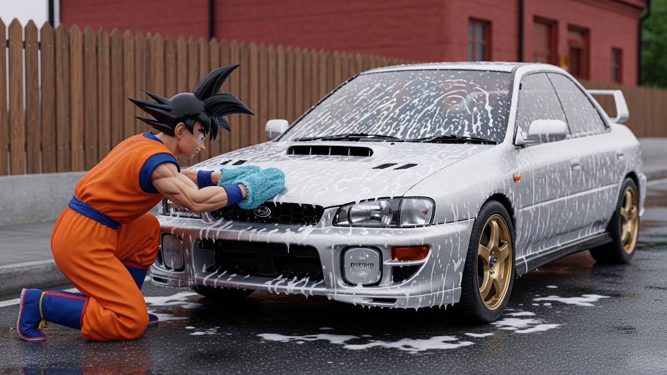 孫悟空がインプレッサを洗う | の人気AIイラスト・グラビア