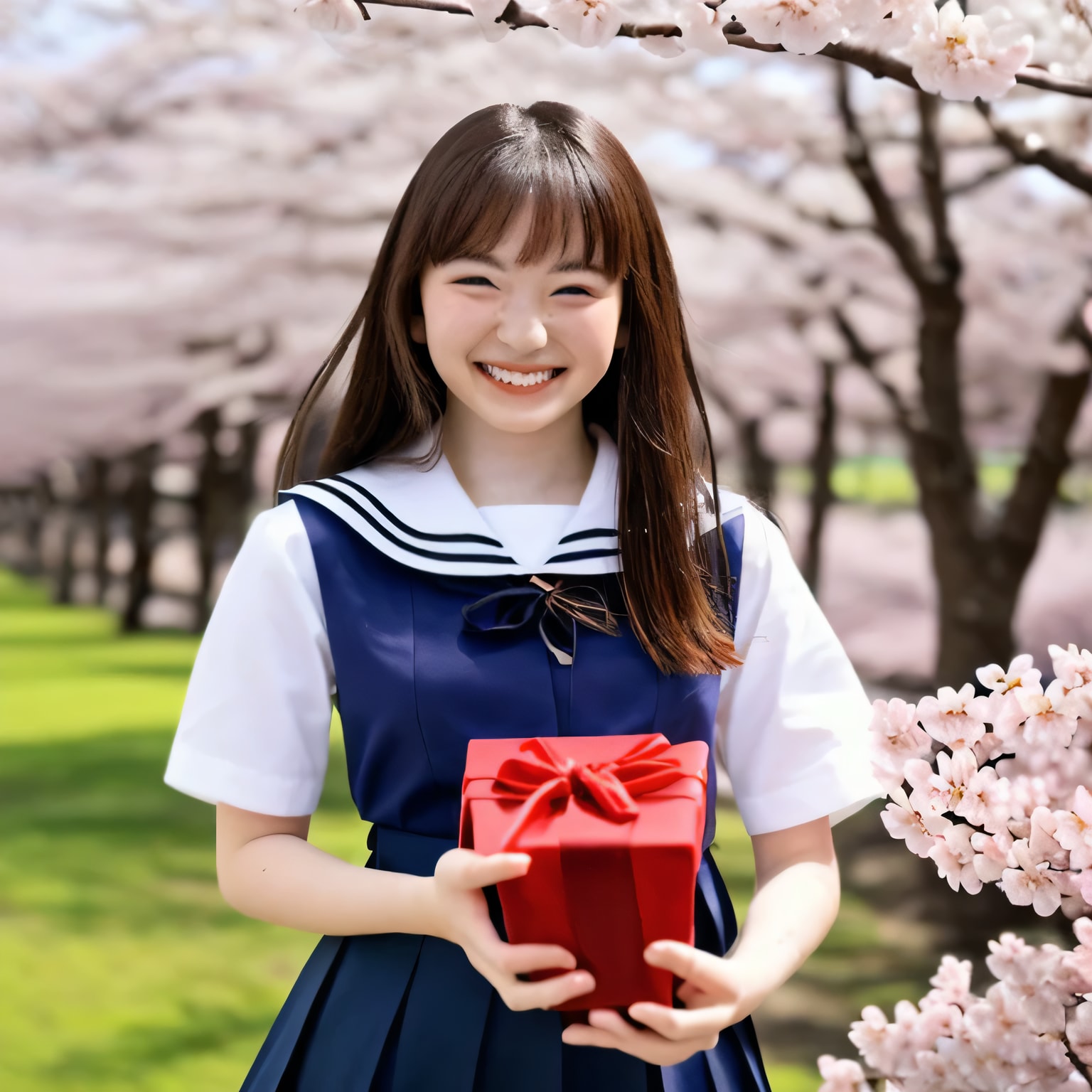 黒髪ロングでセーラー服の美女３３ | の人気AIイラスト・グラビア