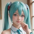 ハロウィン会場に急ぐ初音ミクのコスプレイヤー女子 7枚目