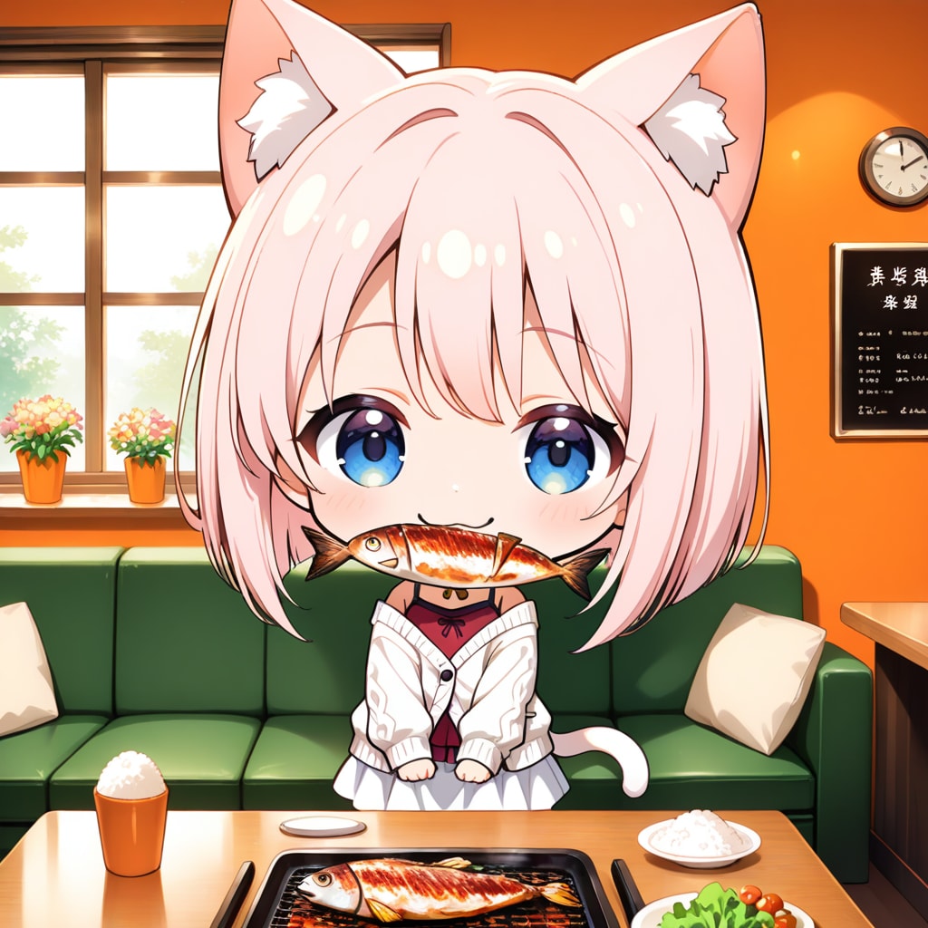 もぐもぐ・・・(こんにちにゃん)