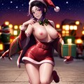 セクシーな胡蝶しのぶがトップレスで魅了するサンタコスチュームでメリークリスマス 6枚目