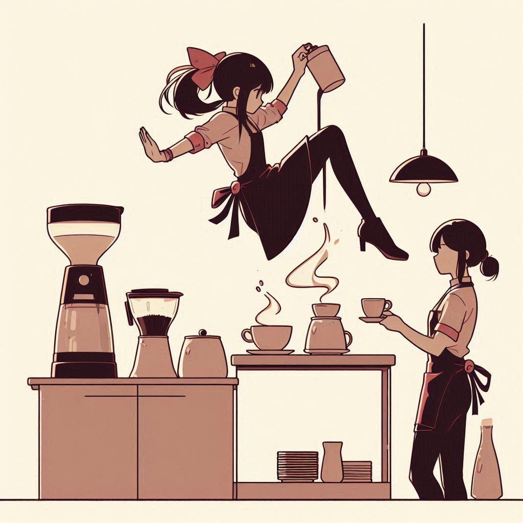 閑散期のレストラン (ウェイトレスの少女35)