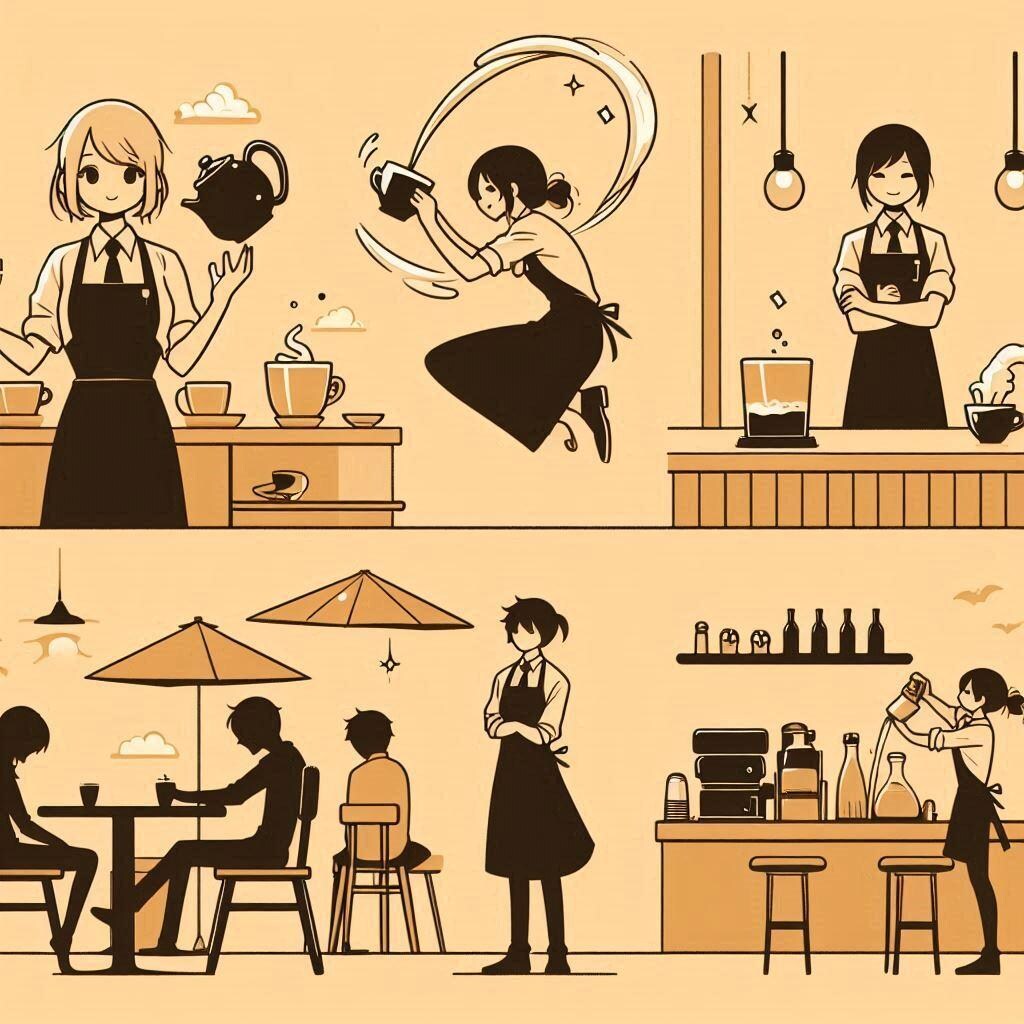 閑散期のレストラン (ウェイトレスの少女35)