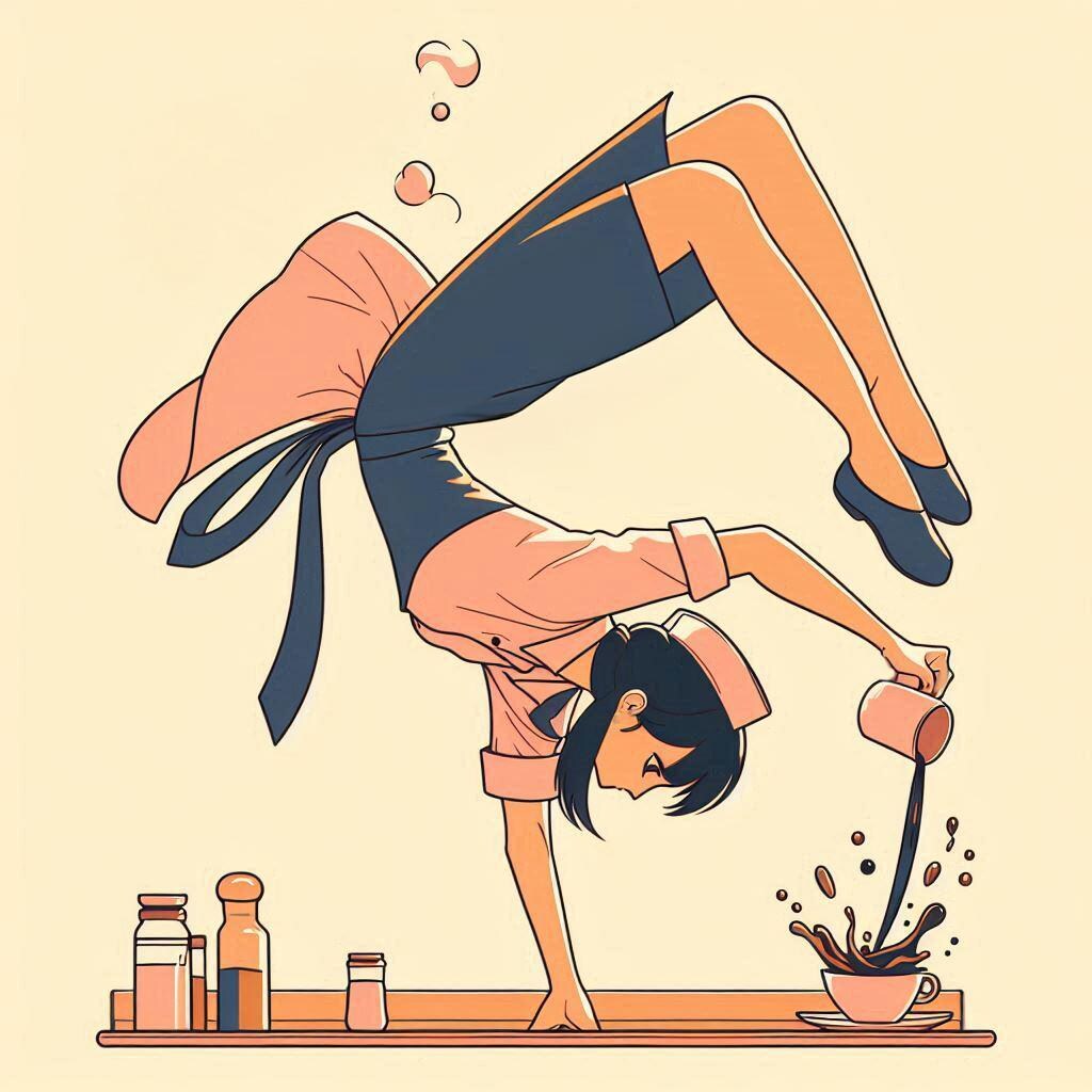 閑散期のレストラン (ウェイトレスの少女35)