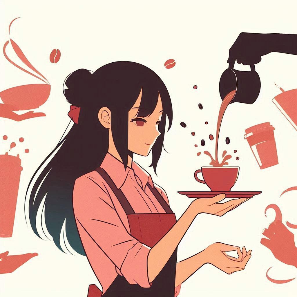 閑散期のレストラン (ウェイトレスの少女35)