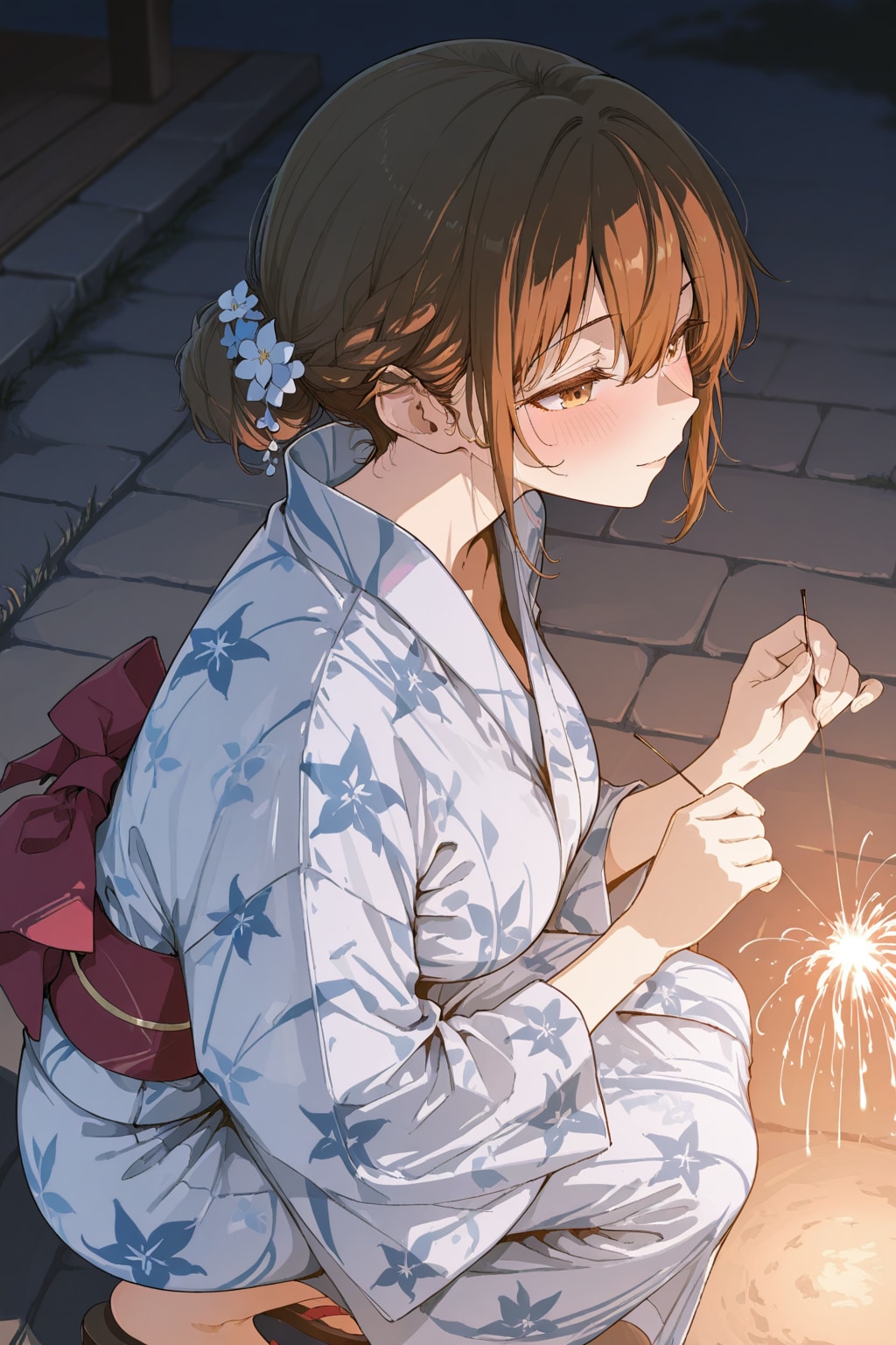 線香花火 | の人気AIイラスト・グラビア