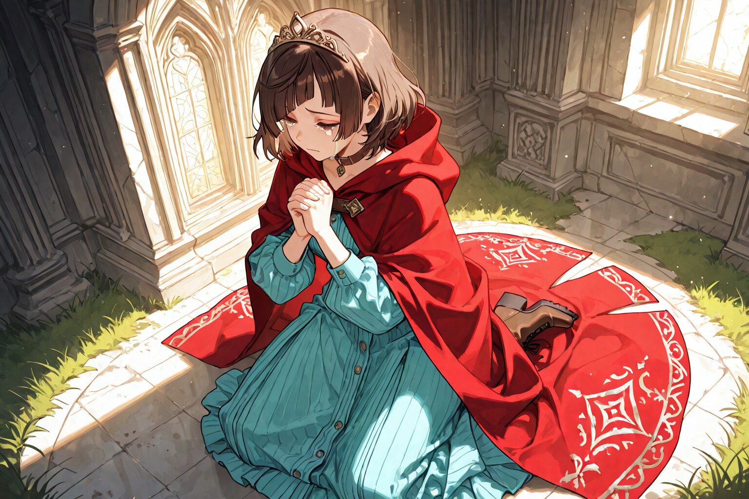 残念美人な敗戦国の姫騎士の祈り(懺悔)、生成失敗版 | の人気AIイラスト・グラビア