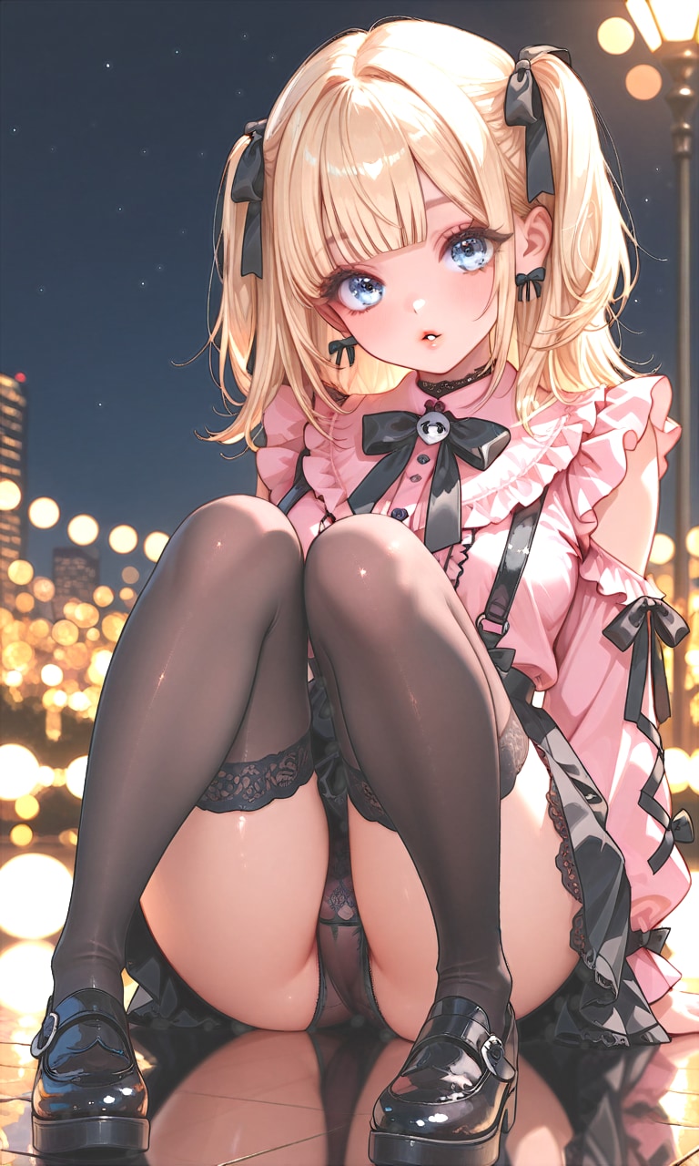 パンツを見せてくれる地雷系の女の子