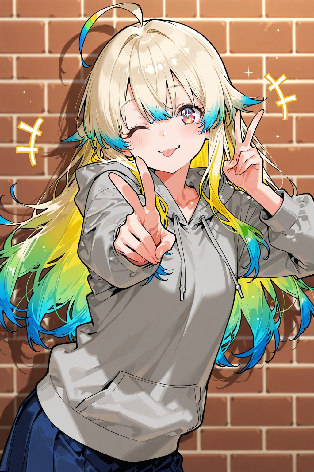 カラフル髪