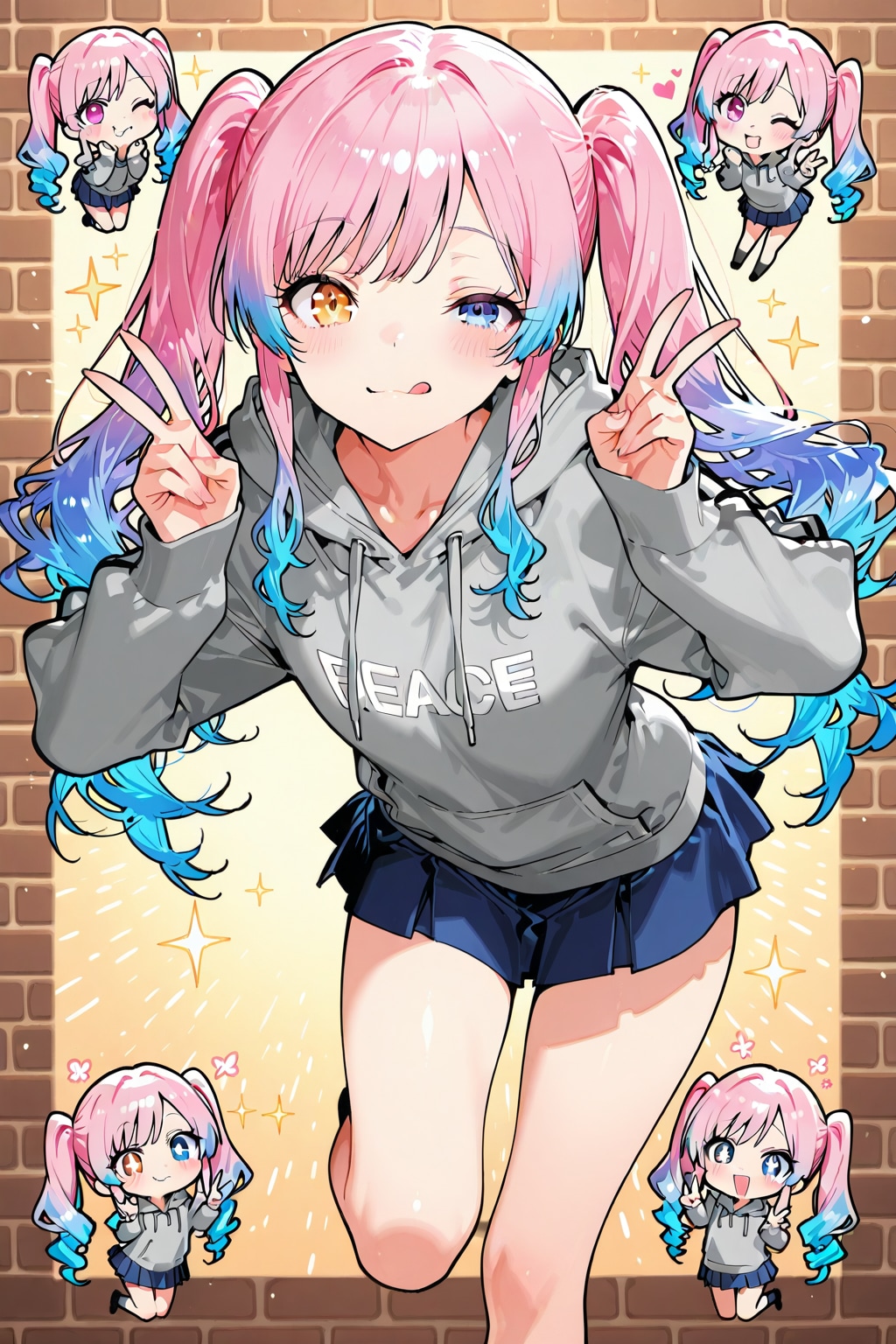 カラフル髪