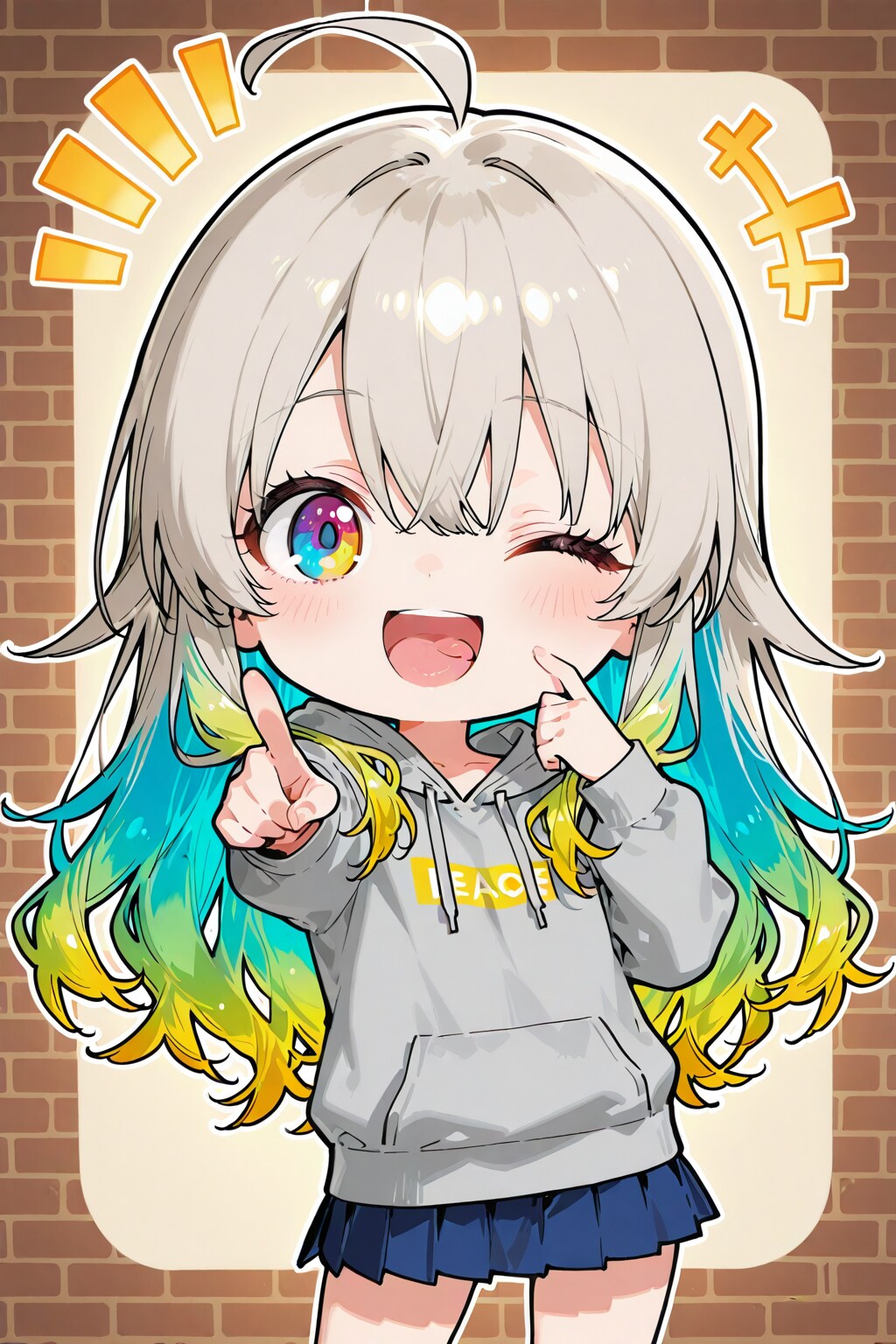 カラフル髪
