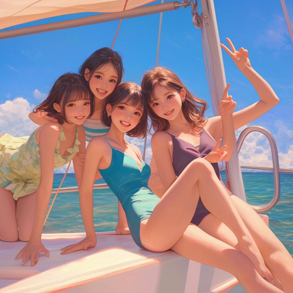 五つ子、海に行く。