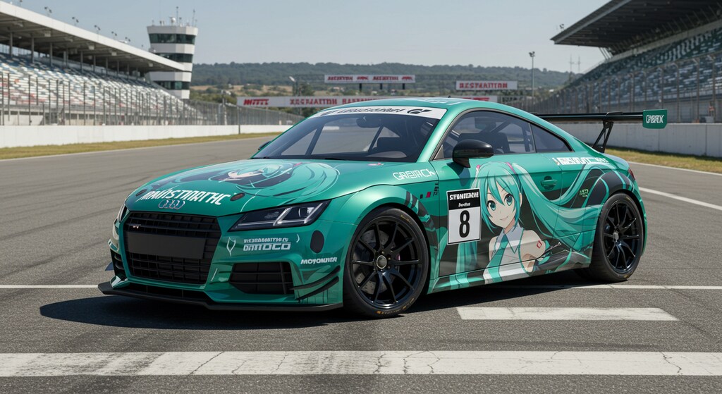 初音ミク痛車アウディレーシングカー
