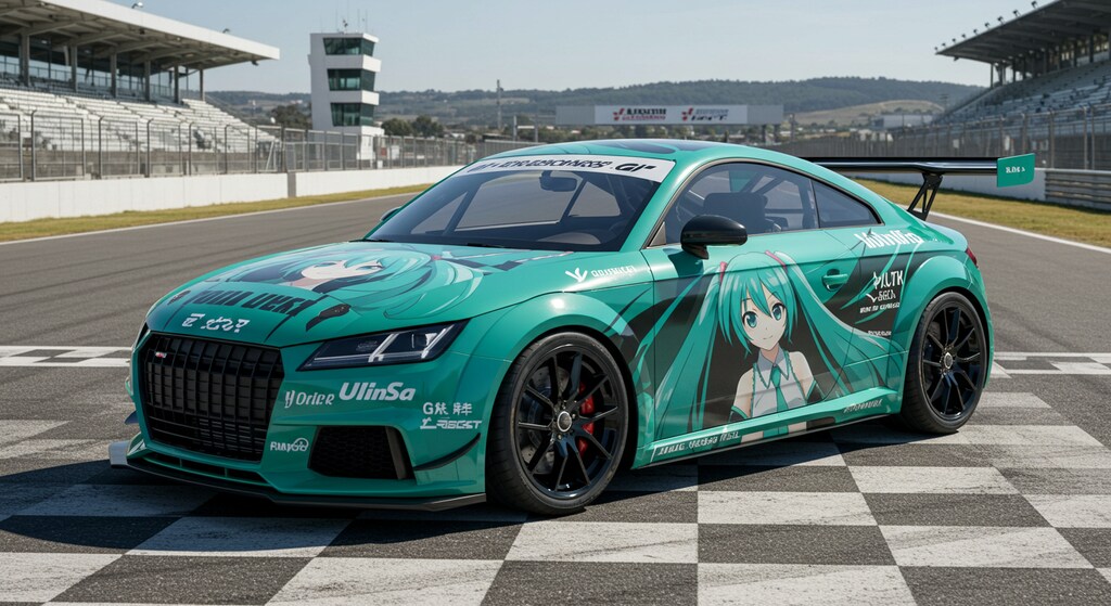 初音ミク痛車アウディレーシングカー