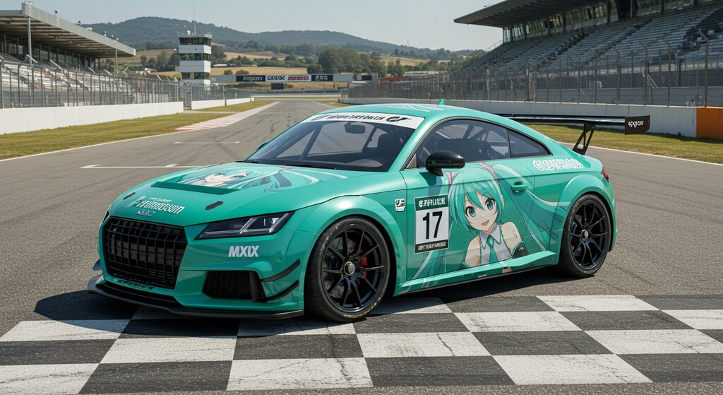初音ミク痛車アウディレーシングカー