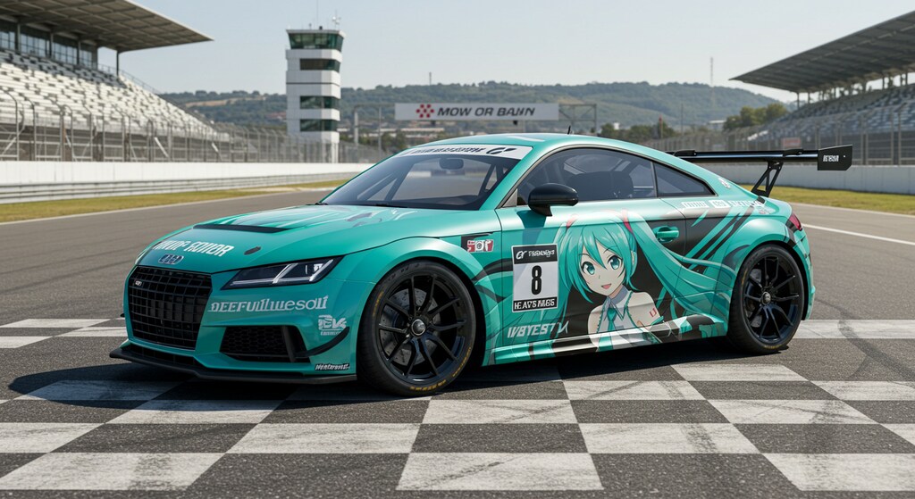 初音ミク痛車アウディレーシングカー