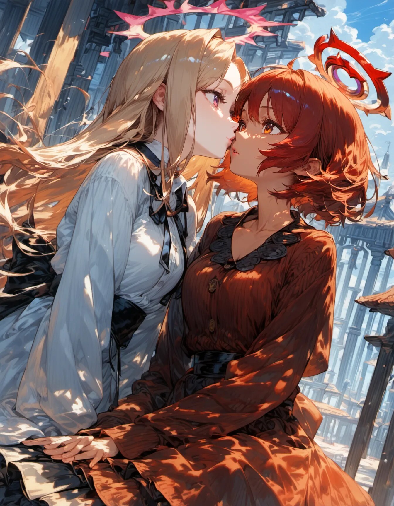 The Kiss Between Two Halos
